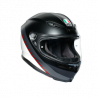 K6 AGV ECE MULTI MPLK MINIMAL PURE MATT BLACK/WH/RED