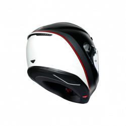 K6 AGV ECE MULTI MPLK MINIMAL PURE MATT BLACK/WH/RED