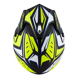 Casco Jet KV45 Trial Gemini Nero Opaco Giallo Bianco |  Kappa