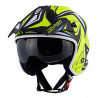 Casco Jet KV45 Trial Gemini Nero Opaco Giallo Bianco |  Kappa