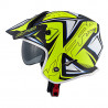 Casco Jet KV45 Trial Gemini Nero Opaco Giallo Bianco |  Kappa