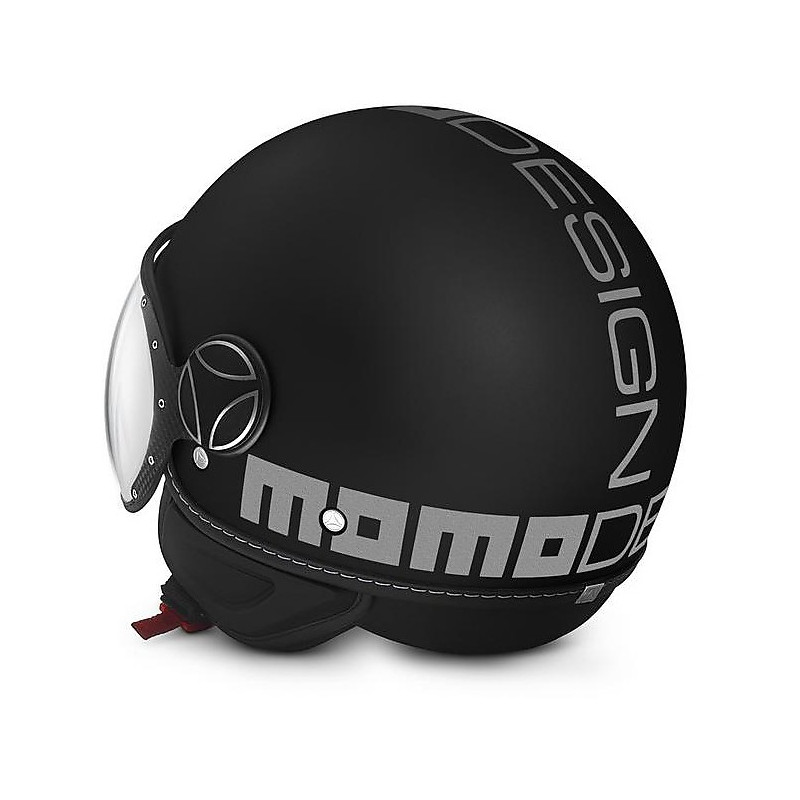 Casco Jet Figther Classic Nero Opaco Grigio