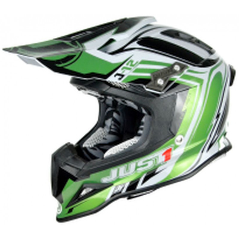 CASCO OFFROAD J12 FLAME GREEN/WHITE | JUST1