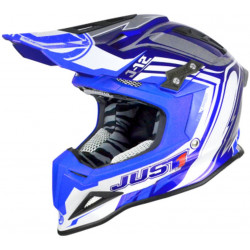 CASCO OFFROAD J12 FLAME BLUE | JUST1