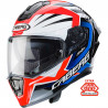 Casco integrale  Drift Evo MR55 bianco  rosso fluo  | CABERG