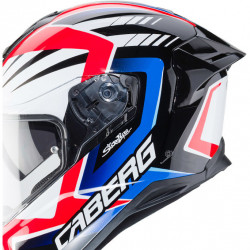 Casco integrale  Drift Evo MR55 bianco  rosso fluo  | CABERG