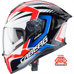 Casco integrale  Drift Evo MR55 bianco  rosso fluo  | CABERG