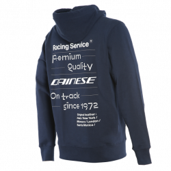 PADDOCK LADY FULL ZIP HOODIE GLACIER-GRAY/WHITE (73F) | DAINESE