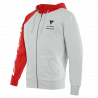 PADDOCK FULL-ZIP HOODIE GLACIER-GRAY/LAVA-RED/BLACK (81C) | DAINESE