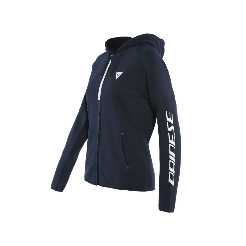 PADDOCK LADY FULL ZIP HOODIE BLU/WHITE (09D) | DAINESE