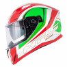 CASCO INTEGRALE 50.6 STOCCARDA BLADES BIANCO ROSSO VERDE DOPPIA VISIERA | GIVI