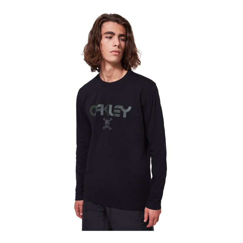 OAKLEY TC SKULL LS TEE  NEW DARK BRUSH MAN TSHIRT SNOW  FOA400897-86L | OAKLEY