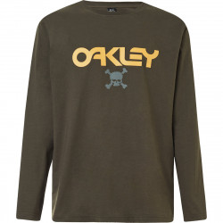 OAKLEY TC SKULL LS TEE  NEW DARK BRUSH MAN TSHIRT SNOW  FOA400897-86L | OAKLEY