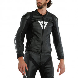 SPORT PRO LEATHER JACKET BLACK/WHITE (622) | DAINESE