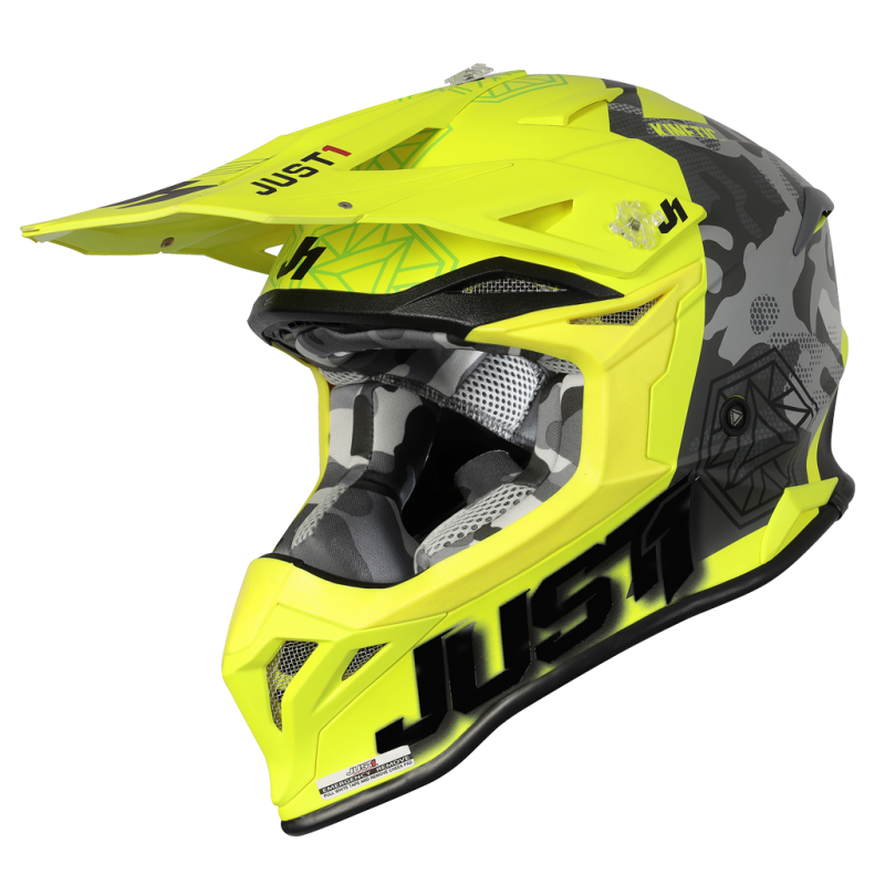 CASCO J39 Kinetic Camo Red Lime Fluo Yellow (matt) | JUST1