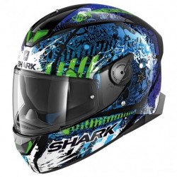 CASCO SKWAL 2 SWITCH RIDER BLACK BLUE GREEN | SHARK