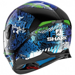 CASCO SKWAL 2 SWITCH RIDER BLACK BLUE GREEN | SHARK