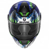 CASCO SKWAL 2 SWITCH RIDER BLACK BLUE GREEN | SHARK