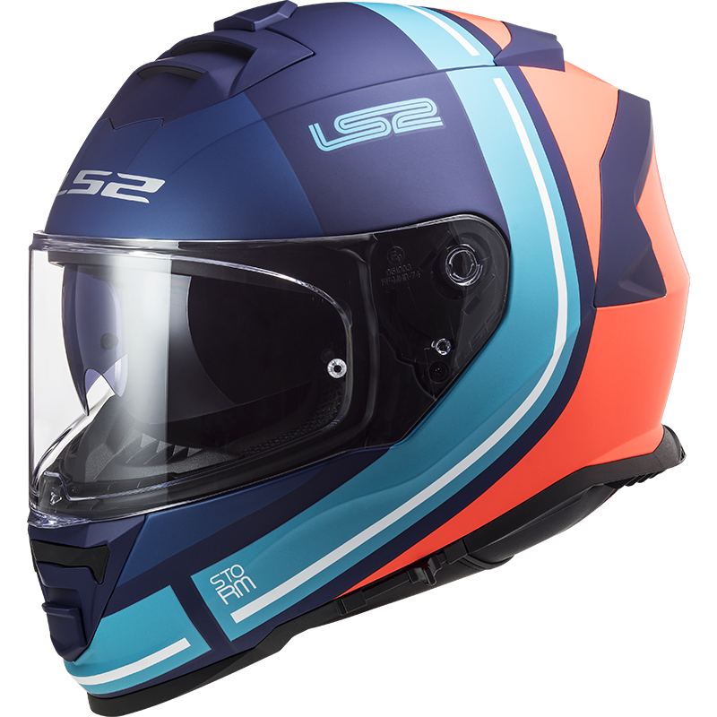 CASCO FF800 STORM SLANT MATT BLUE ORANGE | LS2