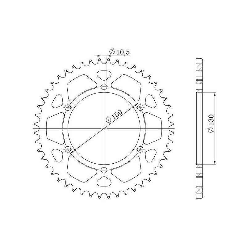 541050248 CORONA IN ACCIAIO P525 - Z48 (DIS.10502) | SGR