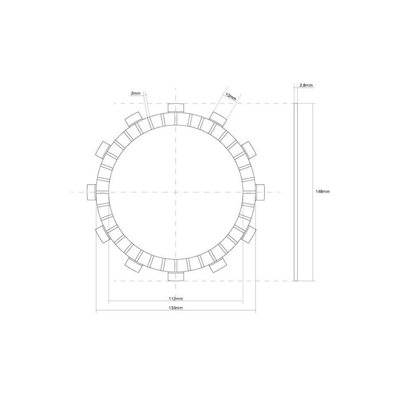 741433 DISCO FRIZIONE GUARNITO FCC | SGR