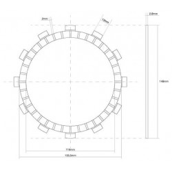 741420 DISCO FRIZIONE GUARNITO FCC | SGR