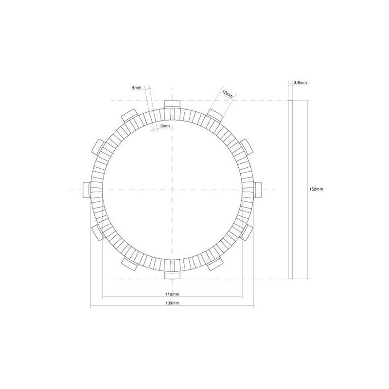 741342 DISCO FRIZIONE GUARNITO FCC | SGR