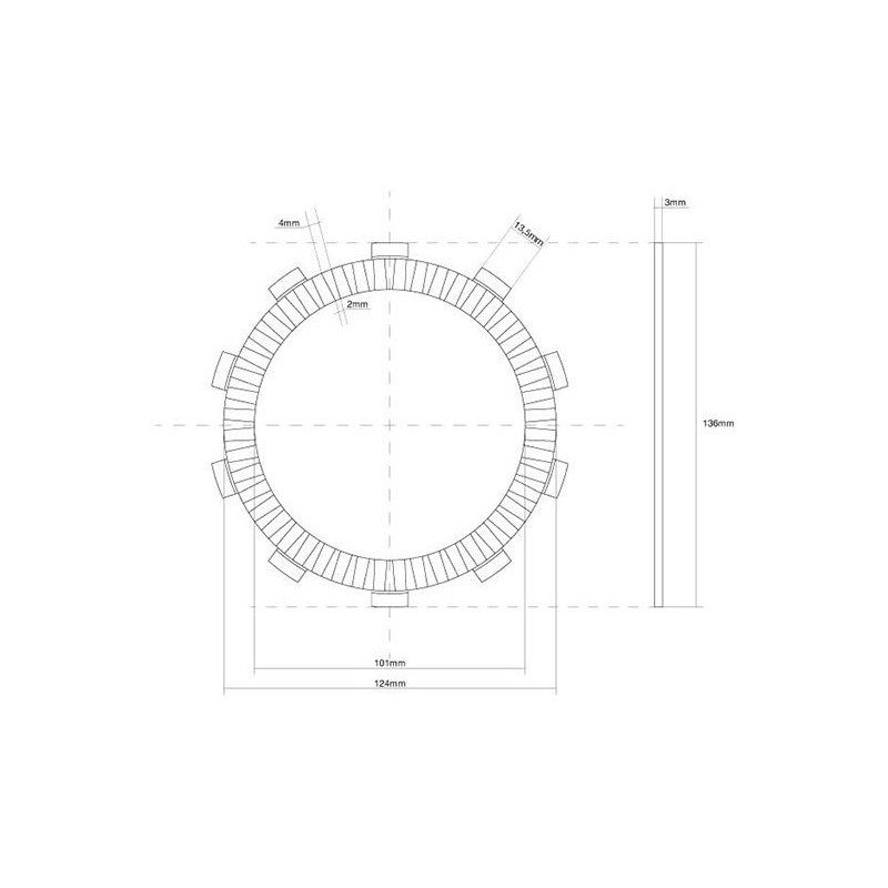 741299 DISCO FRIZIONE GUARNITO FCC | SGR