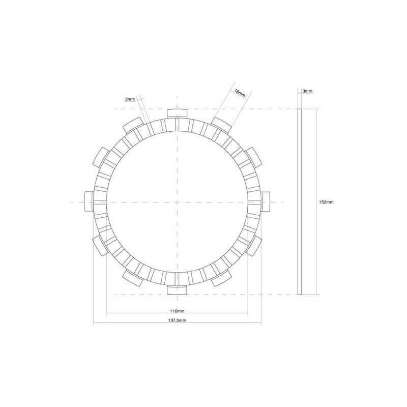 741185 DISCO FRIZIONE GUARNITO FCC | SGR