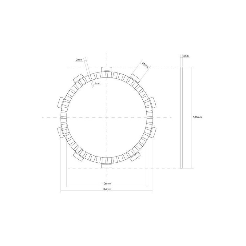 741157 DISCO FRIZIONE GUARNITO FCC | SGR