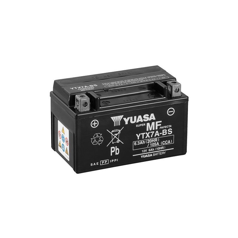 065070WC BATTERIA YUASA YTX7A (SIGILLATA ATTIVATA - FACTORY SEALED) 12V/6AH | SGR