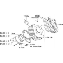 140.0181 KIT GRUPPO TERMICO PIAGGIO...