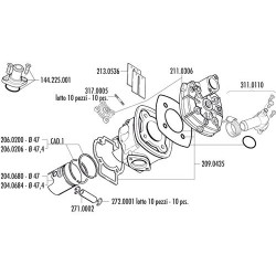 140.0183 KIT GRUPPO TERMICO PIAGGIO QUARTZ-NRG-ZIP SP H2O...