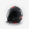 CASCO JET BRAT NERO OPACO ROSSO | BLAUER HT