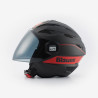 CASCO JET BRAT NERO OPACO ROSSO | BLAUER HT