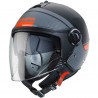 CASCO JET RIVIERA V4 ELITE NERO OPACO ANTRACITE ARANCIO | CABERG