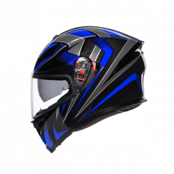 AGV K-5 S MULTI HURRICANE 2.0 BLACK/BLUE CASCO