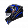 AGV K-5 S MULTI HURRICANE 2.0 BLACK/BLUE CASCO