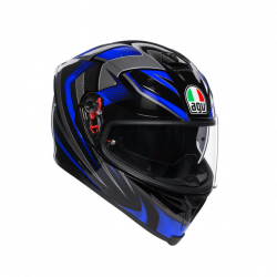 AGV K-5 S MULTI HURRICANE 2.0 BLACK/BLUE CASCO