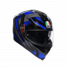 AGV K-5 S MULTI HURRICANE 2.0 BLACK/BLUE CASCO