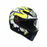 CASCO INTEGRALE K3 SV E2205 MULTI BUBBLE BLUE WHITE YELLOW FLUO | AGV