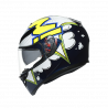 CASCO INTEGRALE K3 SV E2205 MULTI BUBBLE BLUE WHITE YELLOW FLUO | AGV