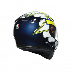 CASCO INTEGRALE K3 SV E2205 MULTI BUBBLE BLUE WHITE YELLOW FLUO | AGV