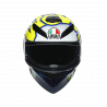 CASCO INTEGRALE K3 SV E2205 MULTI BUBBLE BLUE WHITE YELLOW FLUO | AGV