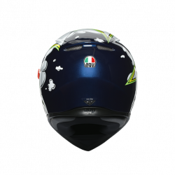 CASCO INTEGRALE K3 SV E2205 MULTI BUBBLE BLUE WHITE YELLOW FLUO | AGV