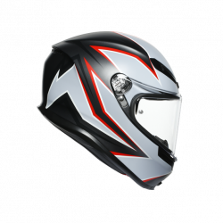 CASCO INTEGRALE K6 E2205 MULTI FLASH MATT BLACK GREY RED | AGV