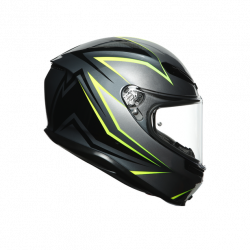 CASCO INTEGRALE K6 E2205 MULTI FLASH GREY BLACK LIME | AGV