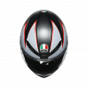 CASCO INTEGRALE K6 E2205 MULTI FLASH MATT BLACK GREY RED | AGV