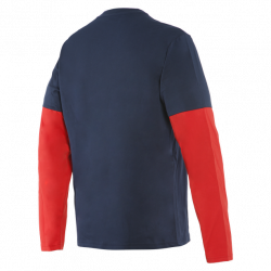 T-SHIRT PADDOCK LS BLU ROSSO LAVA | DAINESE