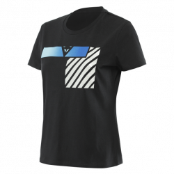 T-SHIRT ILLUSION LADY BLACK COOL-GRAY AQUA-GREEN | DAINESE